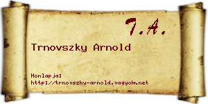 Trnovszky Arnold névjegykártya